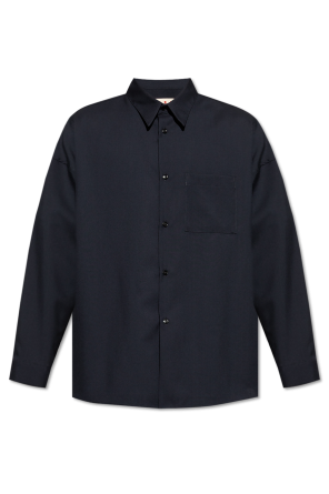 Navy blue Shirt with logo Burberry - Vitkac AS